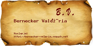 Bernecker Valéria névjegykártya